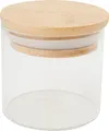 VBS Vorratsglas Bini mit Bambusdeckel 150 ml Glasbehälter 6.5 cm Höhe 6.5 cm Durchmesser 6.1 cm Innen 1 STK. Aufbewahrungsglas aus Glas und Bambus für Küche und Haushalt