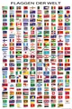Bildungsposter - Flaggen der Welt mit Hauptstädten - Poster Plakat - 61x91,5 cm