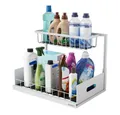 GarPet Küchenregal Spülschrank Organizer schmal Küche Metall Gewürzregal Badezimmer weiß