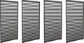 4er-Set Aluminium Paneele für Pergola HWC-L46, Terrassenüberdachung, Lamellenpaneel Modul, 204x369cm  anthrazit