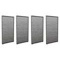 4er-Set Aluminium Paneele für Pergola HWC-L46, Terrassenüberdachung, Lamellenpaneel Modul, 204x369cm - anthrazit