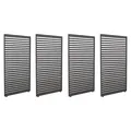 4er-Set Aluminium Paneele für Pergola HWC-L46, Lamellenpaneel Modul, 204x369cm