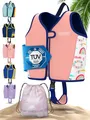 KIDVERSE Schwimmweste Kinder 2-3 Jahre - TÜV geprüfte Schwimmhilfe mit Bauchumfang bis 56cm - Schwimmhilfe Kinder 2-3 Jahre - Kinderschwimmweste zum Schwimmen Lernen - Komfort Schwimmweste Kind