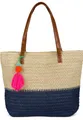 styleBREAKER Henkeltasche Korbflecht Henkeltasche - Basttasche 2-Farbig (1-tlg)