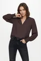 ONLY Blusenshirt ONLMETTE V-NECK LS SMOCK TOP NOOS WVN Kunstfaser, regular fit