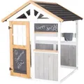 roba Outdoor Spielhaus aus Holz für Kinder ab 18 Monaten mit Verkaufstheke und Wasserhahn Erweiterbar
