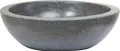 Waschbecken Terrazzo  Handwaschbecken Steinbecken Gäste Bad ca. 40 cm Stein Rund 40 x 40 x 13 cm Grau