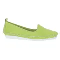 Andrea Conti Damen Slipper Mokassin aus weichem Leder im Boho Style 0027449, Größe:38 EU, Farbe:Grün