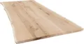 Tischplatte Eiche massiv mit natürlicher Kante 145 x 70 x 2,6 cm  Möbelbauholz