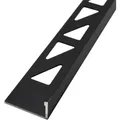 Fliesenschiene Winkelprofil Aluminium (eloxiert, Fliesenprofil - Schwarz 2m X 10mm, 1 Stück - Dalsys