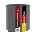 Premium Zaunsichtschutz HART-PVC / 1 x Streifen 2,525 m/Höhe 19 cm Fenstergrau - Zaun Sichtschutzstreifen Fachhandelsware für Doppelstabmattenzaun Zaun Sichtschutz grau - keine Folie