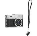 Easypix MiniPro XS1 Digitalkamera 2 Megapixel Schwarz, Silber Full HD Video, Kompaktkamera (Full HD Video, mit eingebautem Blitz, Integrierter Akku)