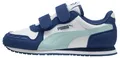 Puma Cabana Racer SL 20 V PS Sneaker, White-Fresh Water-Blue Jewel, 36 EU Child, Puma Weißes Süßwasser-blaues Schmuckstück, 33 EU