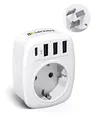LENCENT Reiseadapter Netzadapter Australien Deutschland Stecker, EU auf AUS/CN, Typ-I, Reisestecker für Australien China Neuseeland Argentinien Wand Steckdosen, Mit 3 USB/1 Typ C/AC Steckdosenadapter