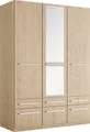 priess Kleiderschrank Schrank Garderobe Wäscheschrank Barcelona in 5 Breiten viel Stauraum, geräumige Schubkästen, mit Spiegel, MADE IN GERMANY