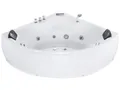 BELIANI Whirlpool-Badewanne in Weiß 205 x 145 cm aus Sanitäracryl Multifunktionell eckig Badezimmerzubehör Elegante Optik Modernes Design