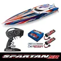 TRAXXAS TRX103076-4-ORNG SPARTAN SR orange Rennboot+ 2x 5000 Lipo 3S+Doppellader