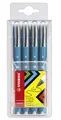 STABILO Tintenroller STABILO worker+ colorful 4er Etui blau