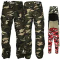 German Wear Motorradhose Herrren - Motorradjeans mit 2 CE-Protektoren - Bikerjeans futter aus Aramid-Kevlar-Stoff verstärkt - Cargohose rutsch- & brandfeste Jeanshose mit 6 Taschen Grün/Camo - 36W / 3