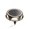 esotec Solar Wand- und Wegeleuchte Iris, trittfest, 3 Lichtstärken, Aluminium, LiFePo4 Akku, Solarmodul. Montageplatte, Erdspieß, Außenleuchte, Solarleuchte, metall, H=3,3cm, außen, wetterfest, 102937
