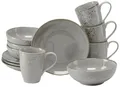 CreaTable Kaffeeservice Nature Collection Stone (12-tlg), 4 Personen, Steinzeug