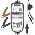OptiMate TecMate 6 Ampmatic, TM360, 9-stufiges gekapseltes batterieschonendes 12V 6A Lade- & Wartungsgerät, Silver-serie