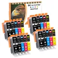 D&C 20x Druckerpatronen Kompatibel für Canon PGI-525 CLI-526 für Canon Pixma IP4950 IX6550 MG5250 MG5300 MG5340 MG5350 MG6250 MG8150 MG8250 MX885 MX895 IP4840 IP4850 IP4900 MG5140 MG5150 MG5240