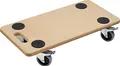 Meister Transportroller 590 x 290 mm - 200 kg Tragkraft - MDF-Platte - TPE-Räder/Möbelroller mit Bremse/Transporthilfe für Umzug/Rollwagen für Möbel-Transport/Kistenroller aus Holz / 821390