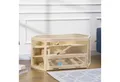 PawHut Kleintierkäfig Nagerkäfig mit Rampe, Tannenholz PS Natur 115 x 60 x 55 cm
