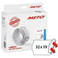 METO 30007365 - Preis-Etiketten 32x19 mm permanent weiss 10000 Stück (30007365)