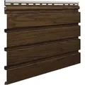 VOX Fassadenpaneele FRONTO - Außenlamellen in 3D-Holzdekor - Wasserfest & UV-beständig - 295 x 28,3 cm - 10 Stück - Nussbaum - Braun