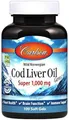 CARLSON LABS, WILD NORWEGIAN COD LIVER OIL 1000mg 100 Weichkapseln SUPER PREIS