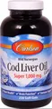 CARLSON LABS, WILD NORWEGIAN COD LIVER OIL 1000mg 250 Weichkapseln SUPER PREIS