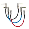 keepdrum 3x GC028 Patchkabel Klinke Winkelstecker 30cm 3 Farben