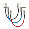 keepdrum 3x GC028 Patchkabel Klinke Winkelstecker 30cm 3 Farben