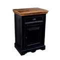 SIT Kommode "CORSICA", Mangoholz/Mdf, 1-türig - schwarz