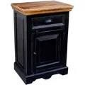 Mid.you Kommode, Schwarz, Honig, Holz, Holzwerkstoff, Mangoholz, massiv, 1 Schublade(n) Schubladen, 50x72x35 cm, Beimöbel erhältlich, Wohnzimmer, Kommoden & Sideboards, Kommoden
