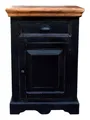 SIT Möbel Corsica Kommode 50 x 35 x 72 cm - Schwarz / Honigfarben - 05899-11