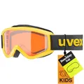 Uvex speedy pro - stylische Allround-Brille mit Anti-Fog-Beschichtung und 100% UVA-, UVB, UVC-Schutz für Kinder - yellow/lasergold - one size