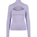 URBAN CLASSICS Langarmshirt Urban Classics Damen Ladies Cut-Out Turtleneck Longsleeve (1-tlg) lila 4XL (52)