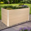 WPC Hochbeet für Garten Großes Hochbeet aus WPC Erhöhtes Beet in Holzoptik