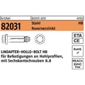 Lindapter Hohlraumdübel R 82031 m.6-kantschraube HB 16-2 (100/50) 8.8 feuerverzinkt (1 Stk.) (820310200160002)