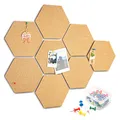 Pinnwand Kork 8 Stück Korktafel Korkwand DIY Sechseckige Korkplatte mit 50 Stück