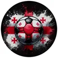 speecheese Magnet Fußball Georgien Magnet mit Flaschenöffner rund