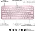 Logitech MX Keys Mini - Tastatur - hinterleuchtet - Bluetooth - AZERTY - Französisch - rosé