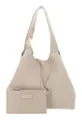 COCCINELLE Schultertasche Shopper (Set, 2-tlg), aus echtem Rindsleder