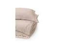 Bettwäsche Leinen, Beige, Textil, Uni, 135x200 cm, Oeko-Tex® Standard 100, pflegeleicht, atmungsaktiv, hautfreundlich, schadstoffgeprüft, weiche und anschmiegsame Oberfläche, Schlaftextilien, Bettwäsche, Bettwäsche