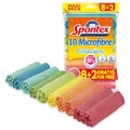Spontex Microfibre Allzwecktücher 8+2 Gratis, 1 Packung - bunte Mikrofasertücher