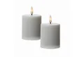 MARELIDA LED-Kerze Mini Stumpenkerzen Grabkerzen H: 10cm Timer Sensor bis 1200h 2 Stück (2-tlg)