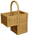 Stabiler Stufenkorb Treppenkorb Natur-Rattan mit Tragegriff Korb Treppe (Honig)